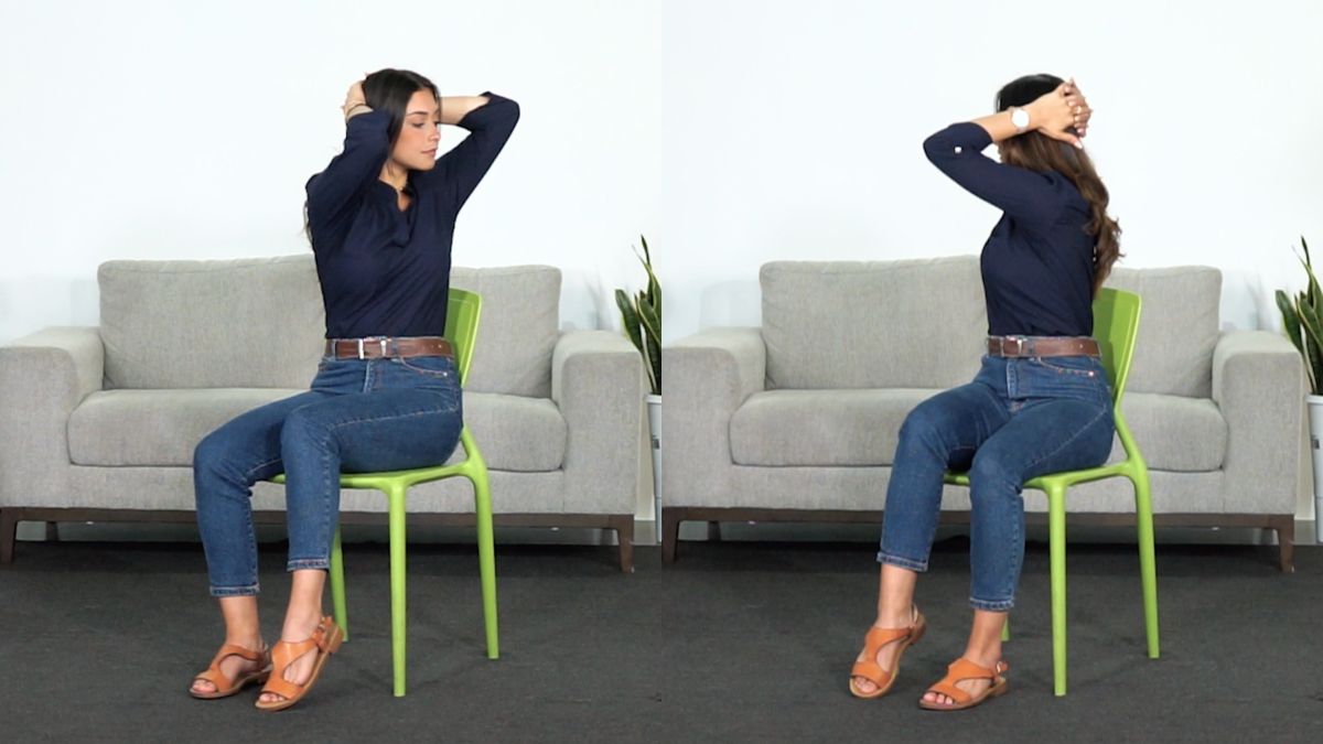 5 lower back stretches to do on your chair