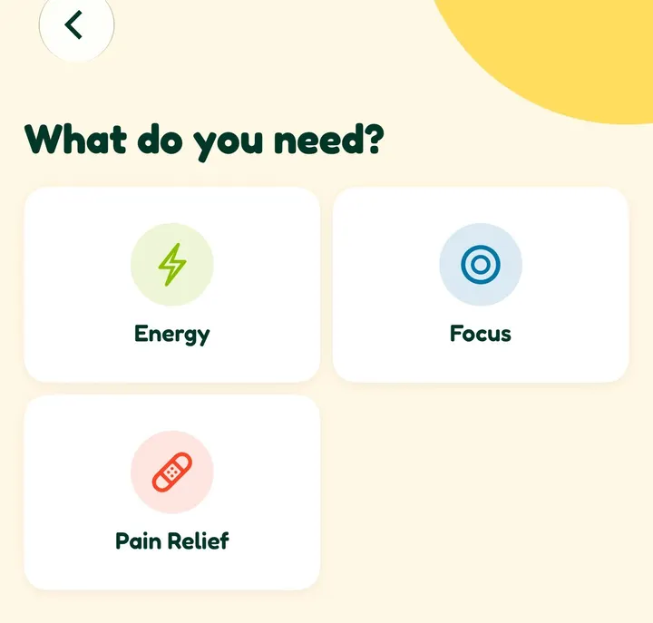 What do you need? with Energy, Focus and Pain Relief
