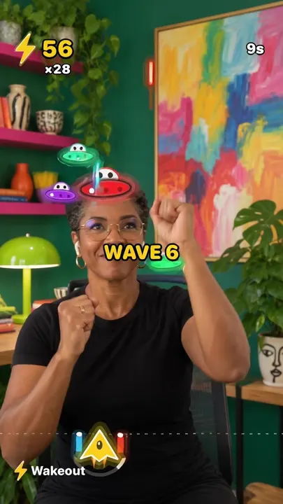 Saucer Punch gameplay in Wakeout