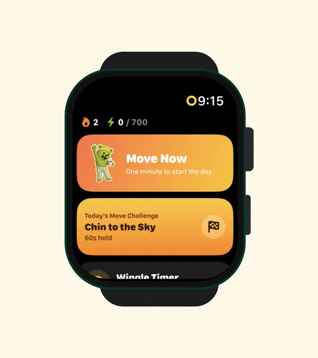 Wakeout on Apple Watch: Move Now and today’s challenge